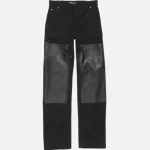 Acne Studios Denim Trousers With Leather Patches
