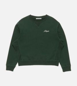 Acne Studios Logo Fleece Sweatshirt Dark Green