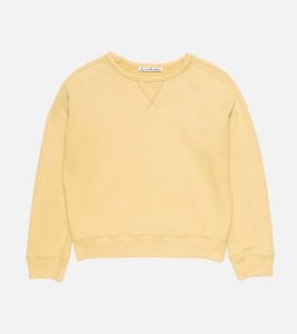 Acne Studios Sprayed Logo Sweatshirt Light Yellow