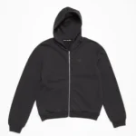 Acnes Studios Face Logo Zip-up Black Hoodie